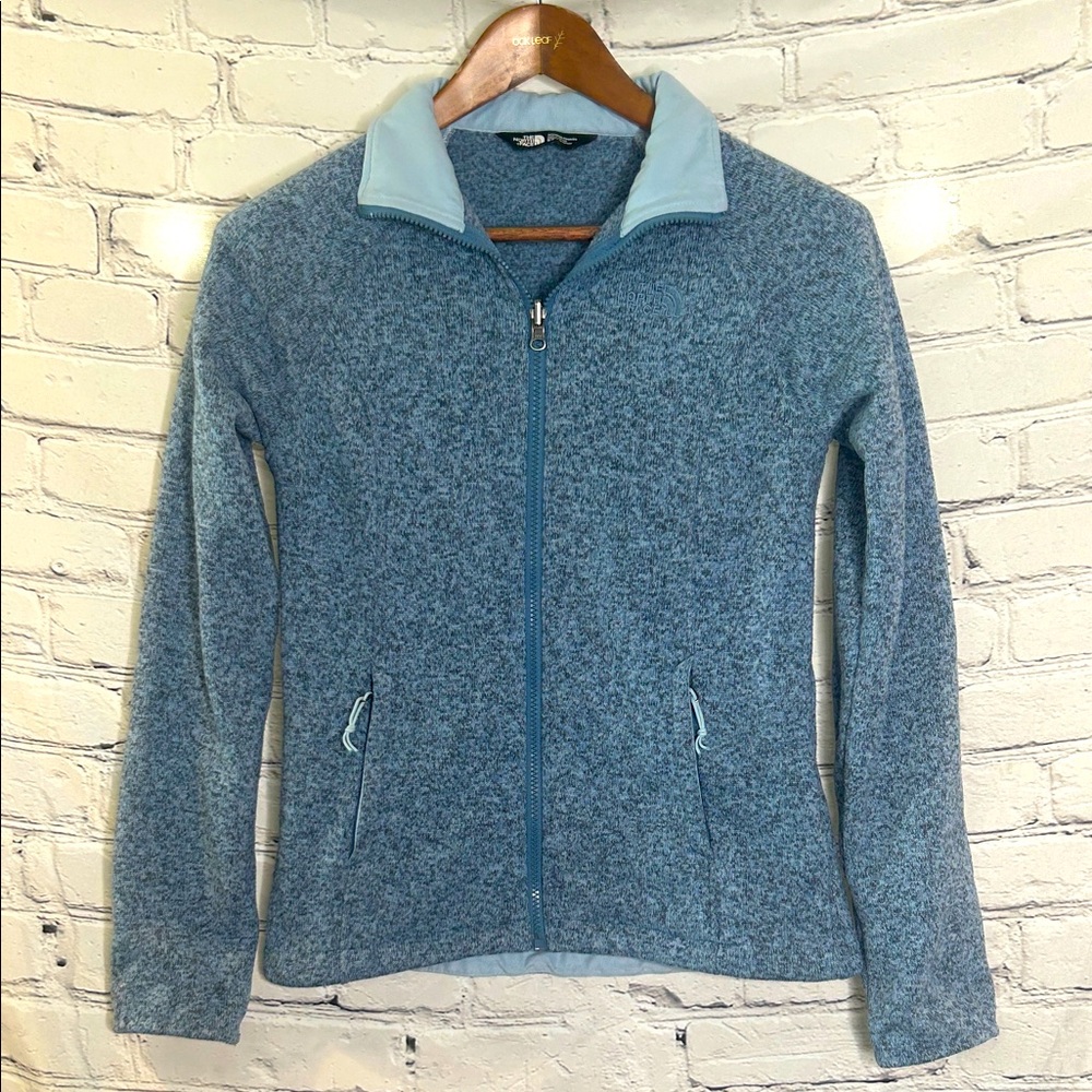 The North Face Light Blue Zip-Up Jacket Size Small Excellent Condition